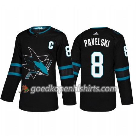 San Jose Sharks Joe Pavelski 8 Adidas 2018-2019 Alternate Authentic Shirt - Mannen
